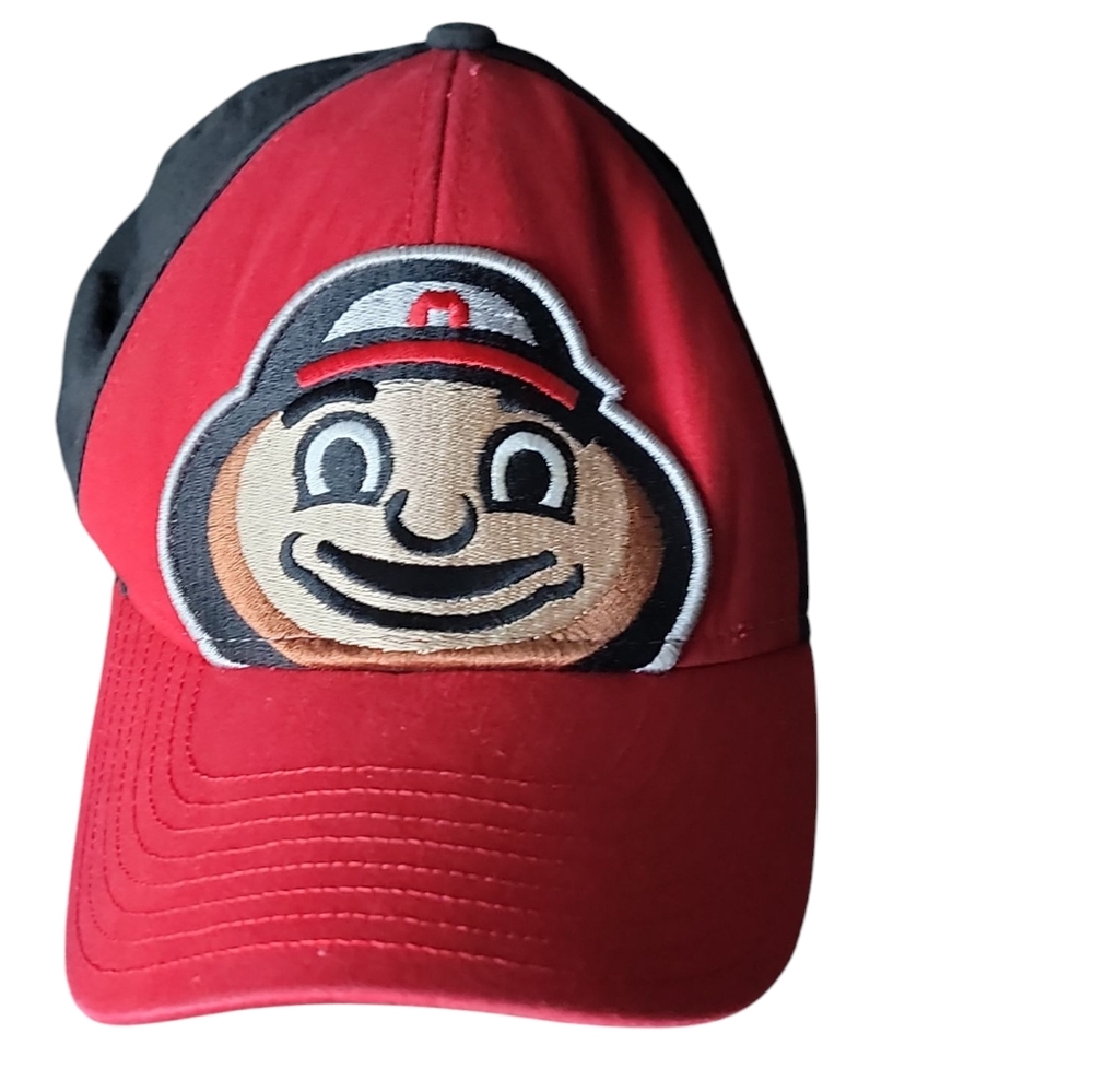 Ohio State Buckeyes Youth Baseball Style Cap Red Black Mascot